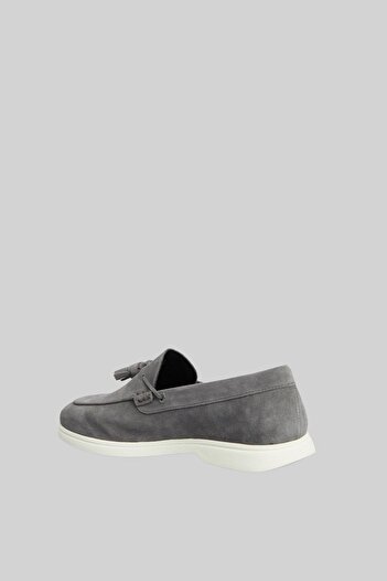 BOSS Erkek Deri Loafer Gri
