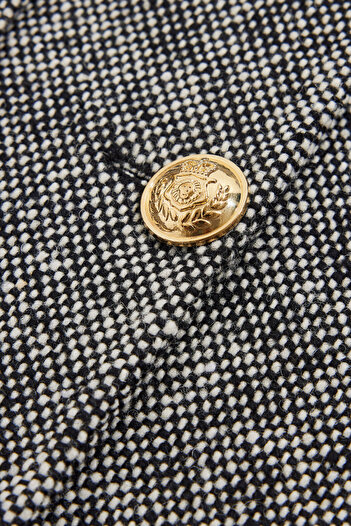 W Collection SİYAH DİK YAKA DOKULU MONT