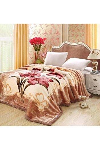 Comfy KOREAN STYLE MINK SOFT THICKENED LUXURIOUS FLORAL BLANKET