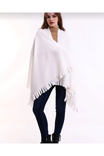 NERGIZ Ecru Fleece Scarf