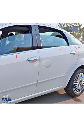 EBAL OTO AKSESUAR Fiat Linea Krom Uyumlu Set 17 Parça 2007 Ve Üzeri Paslanmaz Çelik Uyumlu