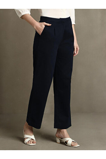 Dennis Lingo By Styli Cotton Mid-Rise Straight Fit Formal Trousers