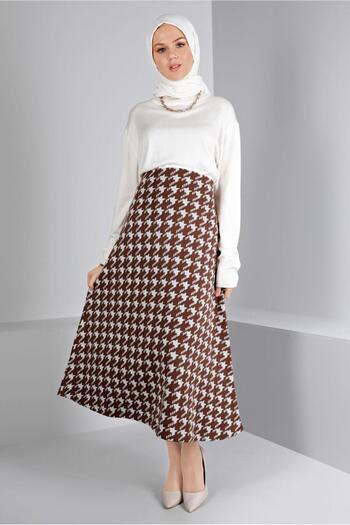 Alvina SCRATCH PATTERNED KNITWEAR BELL SKIRT 60320