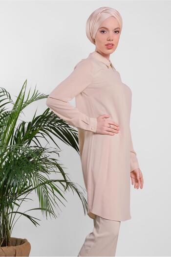 Alvina 4162 Model Back Zippered Tunic