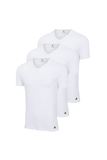 adidas Herren T-Shirt, 3er Pack - V-Neck Shirt, Active Core Cotton, einfarbig