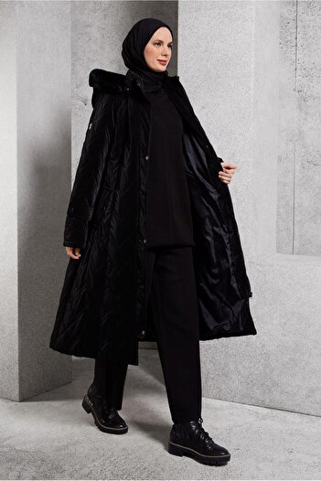 Alvina Hooded 90517 Model Coat