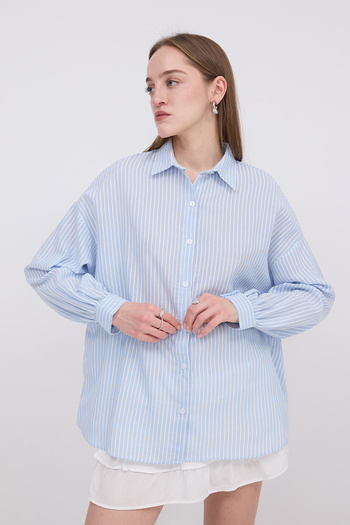 Addax Oversize Striped Shirt G2021