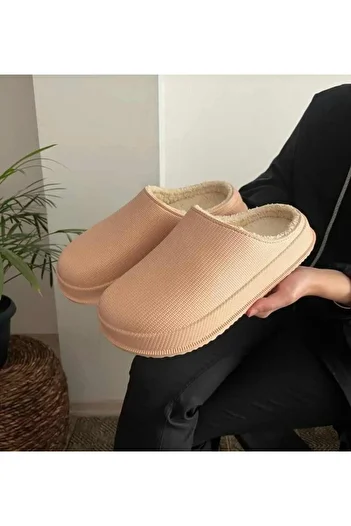 Sonimix Warm Lightweight Sole Home Office Slippers with Fur Inside