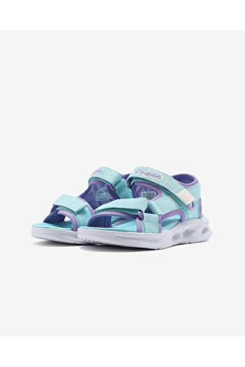 SKECHERS Sola Glow Sandal Büyük Kız Çocuk Mavi Işıklı Sandalet 303024l Lblv
