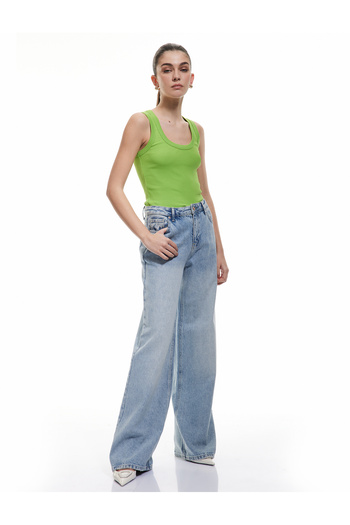 Koton Slim Fit Sleeveless U-Neck Women's Ribbed Undershirt