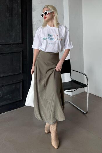 Madmext Green Balloon Skirt Mg2319