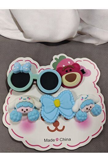 SHOPNEST Set de 5 bucăți de catarame pentru fete (3 stilouri + 2 anvelope)