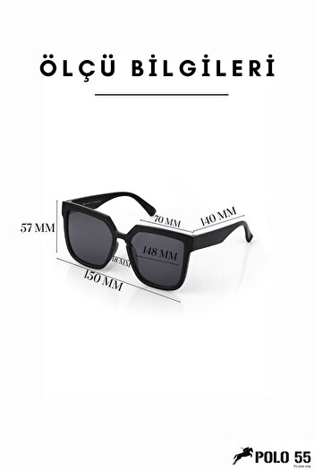 Polo55 Dámské sluneční brýle Black Large Case