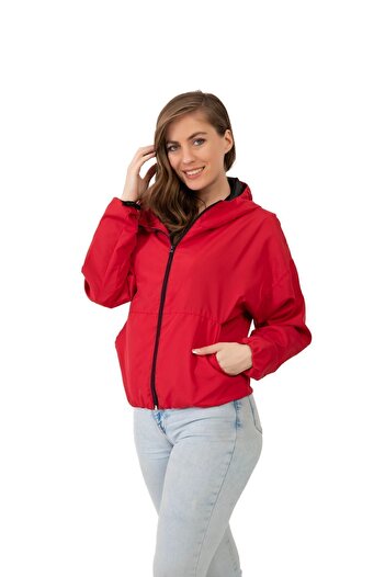Firststops Sports Women's Red Door Water and Wind Proof Lined Oversize Raincoat
