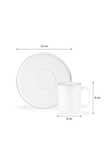 Madame Coco Lumora 6-Person Coffee Cup Set - Gold/Platinum - 100 ml