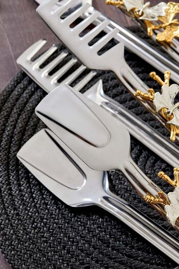 Turkco Set of 3 Decorative Serving Tongs - Butterfly Detail, Elegance and Functionality Together