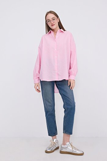 Addax G2021 Model of Oversize Line Shirt