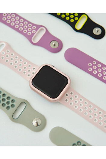 PSGT Apple Watch Seri:1/2/3/4/5/6/se/7/8/9 (42-44-45-49MM) Ve Seri10(46MM) Uyumlu Silikon Kordon Dilekli
