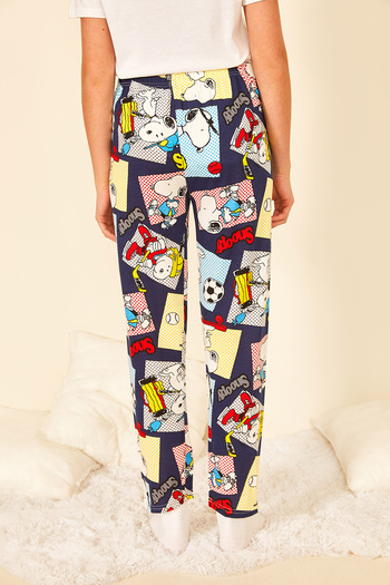 EYYE Pantaloni de pijama de damă cu imprimeu din bumbac colorați
