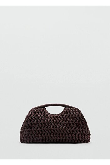 MANGO Woman Τσάντα clutch από φυσικές ίνες