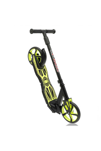 TOYFEST Foldable 2 Wheel Neon Yellow Color Scooter - 12 Years +