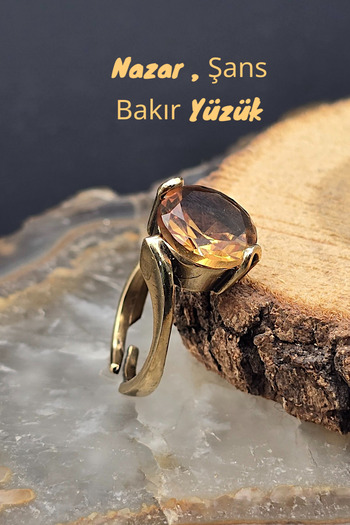 NBS Beautiful Naturel Stones Copper Zultanite Crystal Ring, Good Quality Trendy Adapting Style