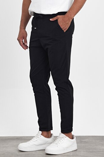 MADZEYMODA Premium Men's Double Leg Black Trousers Ls-23067
