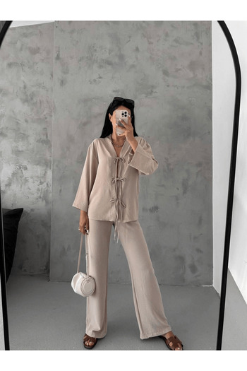 LyLGyM FASSION IS PASSION Women's Ayrobin Laced Kimono Set