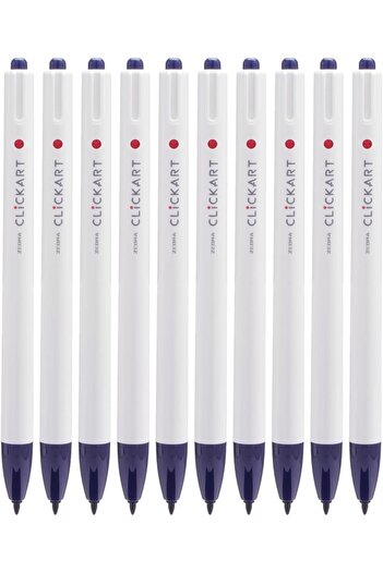 Zebra Clickart Knock Water-Based Marker Pen 10-Piece Pack, Blue/Black