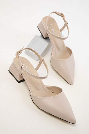 SOHO Beige Women's Classic Heeled Shoes 20425