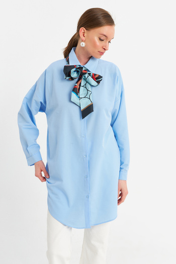 Cool & Modest Blue Shirt - Women's Tunic Tour