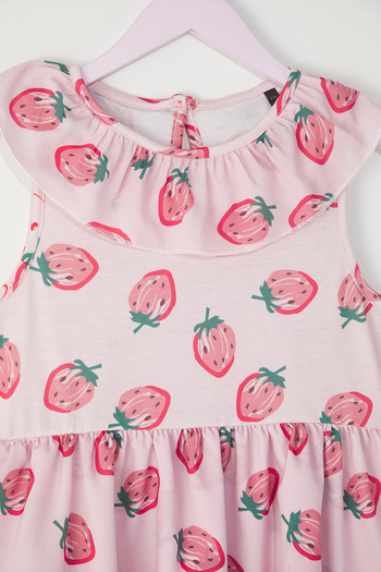 TRENDYOLKIDS Pink Midi Heart Knitted Dress Tkdss25El00066