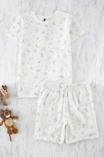 TRENDYOLKIDS Girl Ecru Kids 100% Cotton Oversize Family Pack/Pajama Set