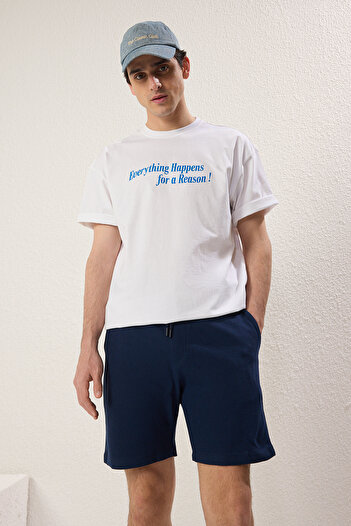 Trendyol Collection Navy BlueTas 2 пари RegularNormal Cut 100 Cotton Textured Sort Bermuda TMNSS25SR00040