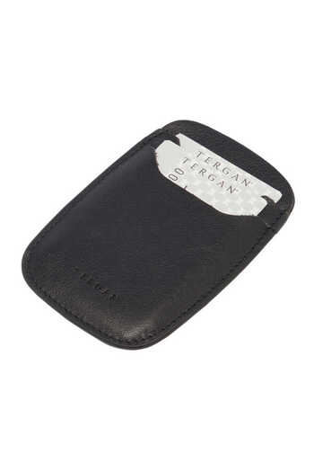 Tergan Black Genuine Leather Unisex Credit Card Holder - S1Kk00001662-A85