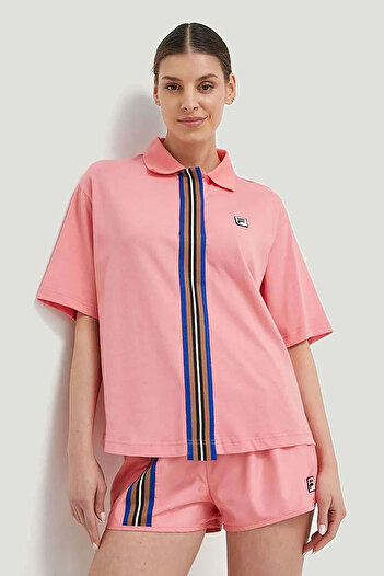 Fila Women's Polo T-Shirt Tape Detail Tw 411141