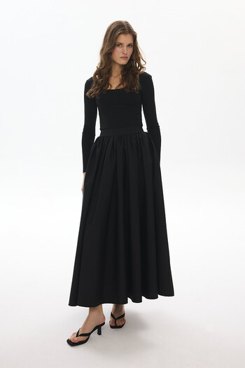 Hooopstore Flera Balloon Black Skirt