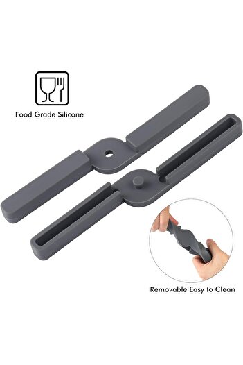 COOYA 4 Pcs Foldable Silicone Trivet Mats, Hot Pot Holder Hot Pads Heat Resistant for Table Kitchen