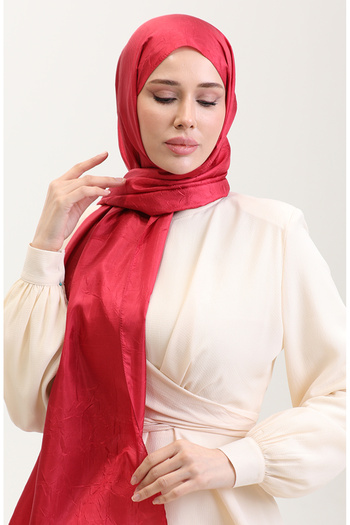 sefamerve Red Berlin Shawl - No: 81082-03
