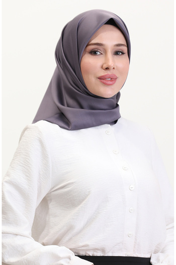 sefamerve Plain Twill Scarf 19096-14 Smoked