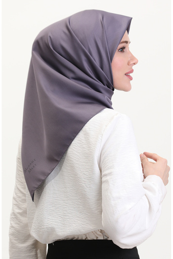sefamerve Plain Twill Scarf 19096-14 Smoked