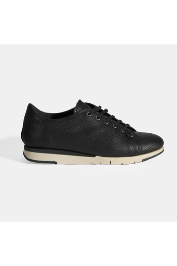 Desa Women's Black Leather Comfort Sneaker