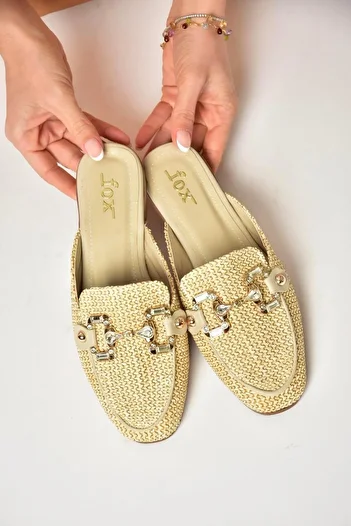 Fox Shoes U 250009117   Beige Wicker Women's Slippers