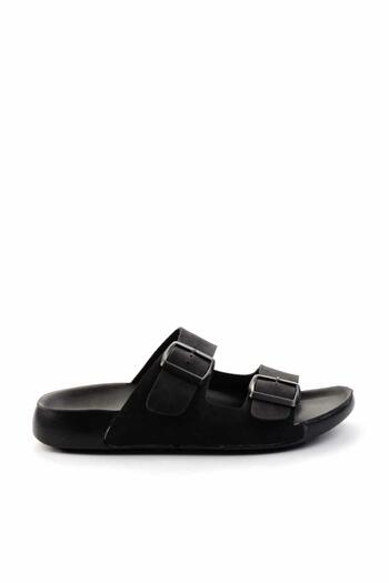 Bambi Black Nubuck Women's Slippers K 04819301301