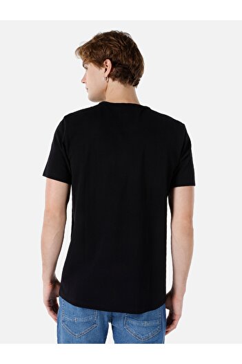 Colin's Ανδρικό κοντομάνικο μπλουζάκι Normal Cut Crew Neck με στάμπα μαύρο Cl 1068565