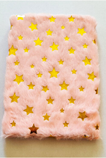 Modellino Gold Star Sequin Plush Souvenir Daily Memory Modelist Striped Notepad 80 Sheets-Color Options