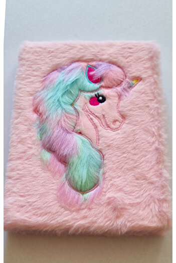Modellino 3D Unicorn Plush Scrapbook Daily Memory Modelist Striped Notepad 80 Sheets - Color Optional