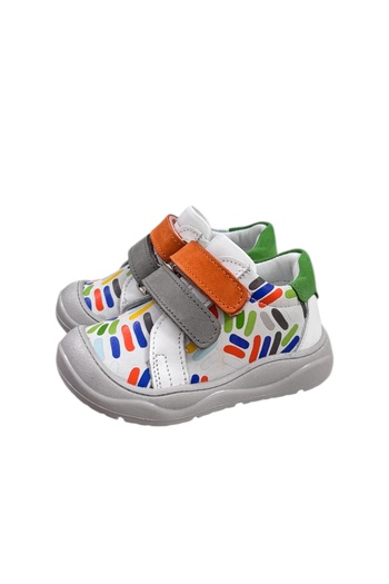 NİNO BEBE Nino Genuine Leather Orthopedic Sole Patterned First Step Baby Shoes