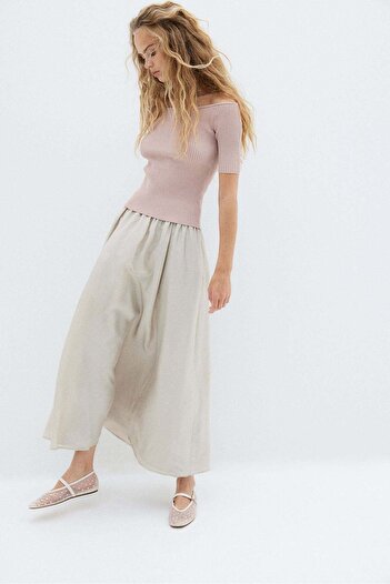 H&M Rib-knit off-the-shoulder top