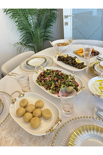 PONCİKPAZAR Porcelain Presentation Plate Sets